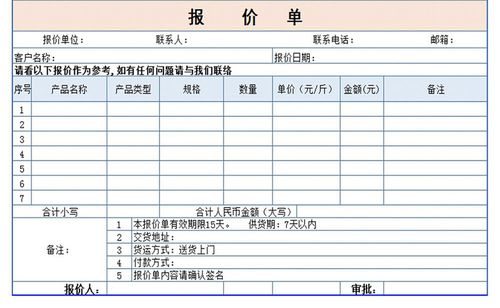 如何使用Excel制作报价单：从入门到精通