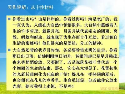 生命的启示：微小故事中的伟大力量作文400字