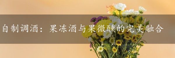 自制调酒：果冻酒与果微醺的完美融合