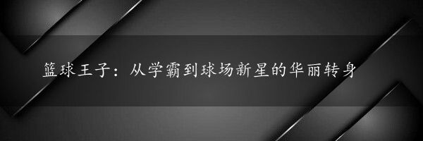 篮球王子：从学霸到球场新星的华丽转身