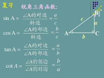 锐角三角函数：基本概念、应用与重要性