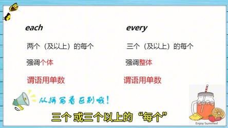 each和every的区别：用法、侧重点与实例解析