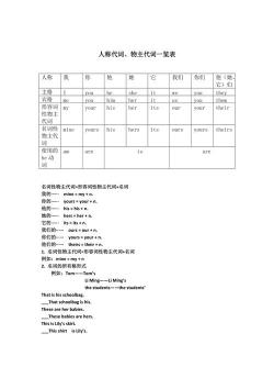 名词性物主代词：定义、用法及与形容词性物主代词的区别